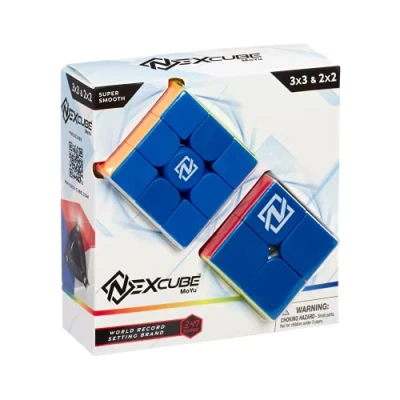 Imagen de Nexcube 3x3 + 2x2 Clásico, Cubo de Velocidad a Partir 8 Años, El Pack Ideal Para Aprender Resolver Cubo, Speedcubers, Sin Pegatinas