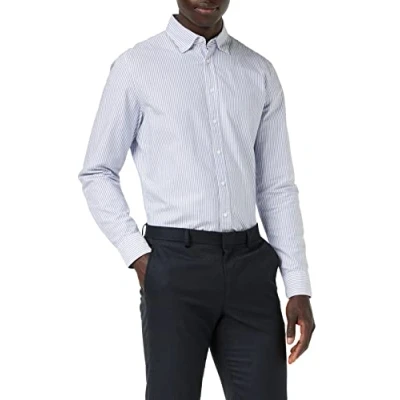 Imagen de Seidensticker Super Schmal Bügelfrei Stretch, Camisa para Hombre, Azul (Blau 12), 39