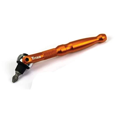 Imagen de Titan 11323 Destornillador de punta giratoria 90 dientes, 1/4 pulgadas, color naranja