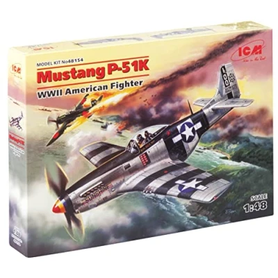 Imagen de ICM 48154 Maqueta de avión Mustang P 51K American Fighter la Segunda Guerra Mundial , color/modelo surtido