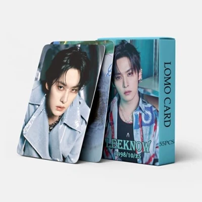 Imagen de 55pcs Stray Kids Photocards ATE Cards New Album SKZ BangChan/Felix/ChangBin/HyunJin/Han/Lee Know/I.N Mini Merch Photo StrayKids Poster para aficionados (Lee Know)