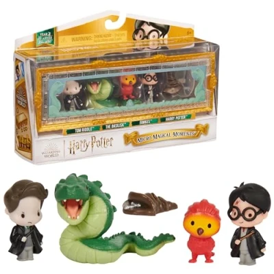 Imagen de HARRY POTTER PACK 5 FIGURAS Y LA CÁMARA SECRETA WIZARDING WORLD MICRO MAGICAL MOMENTS + BASILISCO FAWKES RIDDLE SOMBRERO CAJA DE EXHIBICIÓN 6068622 Juegos Infantiles Juguetes Niños 6 Años