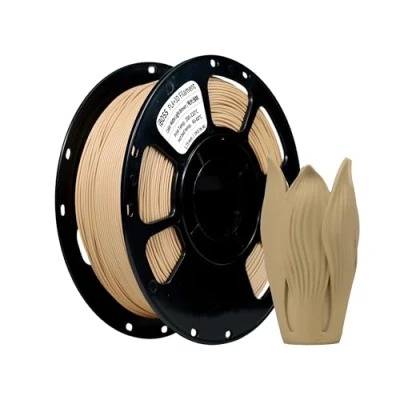 Imagen de iBOSS filamento PLA de 1,75 mm, mate para impresora 3D, precisión tamaño +/ 0,02 rollo rápido 1 kg color marrón claro
