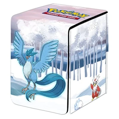 Imagen de Ultra PRO Caja de cubierta abatible la serie Pokémon Gallery Protege tus tarjetas coleccionables y juego, soporta hasta 100 tamaño estándar, cierre magnético protector