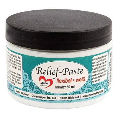Imagen de Ideen mit Herz Pasta de relieve, flexible, 150 ml (blanco)