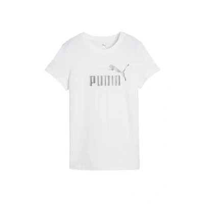 Imagen de Puma NO. 1 LOGO TEE Camiseta estampada, Mujer, Talla: Large, White metallic silver