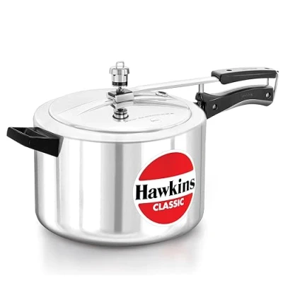 Imagen de Hawkin Classic CL15 1.5 litros olla a presión de aluminio nuevo mejorado, pequeño, plata 8 Liter Wide Body