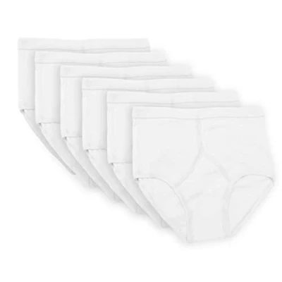 Imagen de 6 Hombre 5 STAR 100% Algodón Parte frontal en &#039;Y&#039; Braguitas azul o blanco M L XL 2XL 3XL 4XL 5XL algodón, Blanco, Hombre, 5X Large