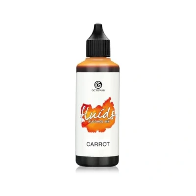 Imagen de Octopus 100 ml Fluids alcohol Ink CARROT, Tinta al para Fluid Art y Resin Art, orange