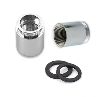 Imagen de HATOOLHA® 2 adaptadores de grifo latón, rosca NPT macho a 22 mm, conector aireador para fregadero, adaptador purificador agua, (F22 M22)