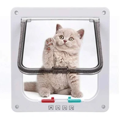 Imagen de Pujuas puerta para gatos y perros con cierre magnético de 4 vías, pequeños, túnel