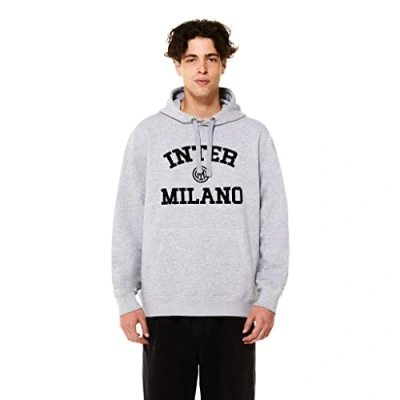 Imagen de Inter FC Internazionale Milano S.p.A Sudadera con Capucha, Unisex, para Adultos, Producto Oficial, colección Back to Stadium, Mezcla de Grises, XL