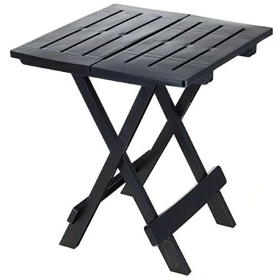 Imagen de Spetebo Adige mesa plegable pequeña para jardín o camping, ideal utilizarse como auxiliar, Negro