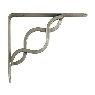 Imagen de Amig Palomilla para estanterías de pared Escuadra metálica baldas Ángulo estantes Soporte Acero Color Gris Metalizado Medida: 250x200 mm Peso máx. recomendado: 150 Kg