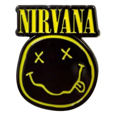 Imagen de Rock Off officially licensed products Nirvana Grunge Pin recortado para la cara, talla única, Negro, única
