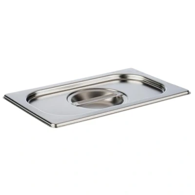 Imagen de APS 81495 GN 1/4 tapa sin hueco para la cuchara, acero inoxidable, dimensiones 160 x 265 mm/altura 30 mm