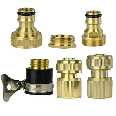 Imagen de Set of 6 Brass Garden Lawn Water Hose Pipe Fitting Connector Tap Adaptor by Gardeningwill