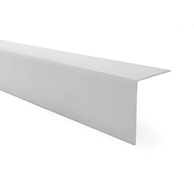Imagen de Quest Perfil angular de PVC, plástico, autoadhesivo, protección bordes y esquinas, listón angular, 20x20mm, 200cm, gris