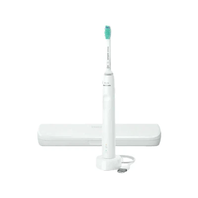 Imagen de Cepillo eléctrico Philips Sonicare 3100 HX3673/13, Tecnología sónica, sensor de presión, temporizadores intuitivos, Blanco