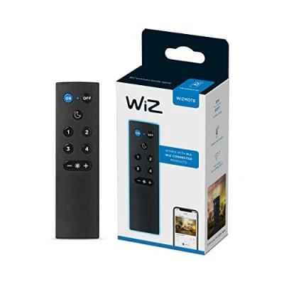 Imagen de WiZ Control remoto Wizmote, Wi Fi y Bluetooth (con pilas), con tecnología SpaceSense compatible Alexa Google Home