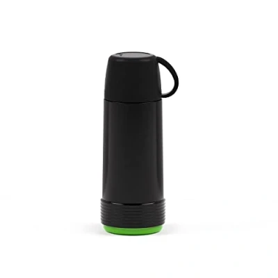 Imagen de Valira Proterm Termo para líquidos de 0,75 L con Botella Vidrio Aislante Doble Pared Hecho en España, Color Negro Verde, térmica