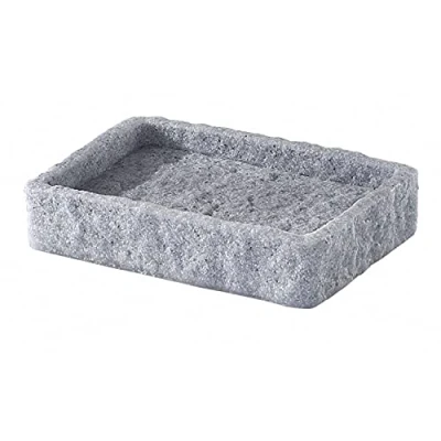 Imagen de GEDY G Canton Jabón Gris, Medidas y Peso: 2,4 x 12,2 8,6 cm 0,33 kg, jabonera sólida Fabricada en Resina Arena, Acabado Antracita, diseño R&amp;S, 2 años de garantía, única