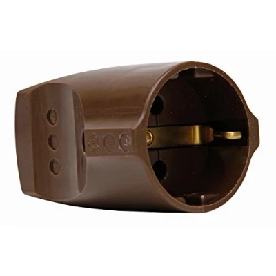 Imagen de Kopp Protección de contacto acoplamiento, plástico, IP 20, resistentes, para cables hasta 3 x 1, 5 mm², 183206004, color marrón