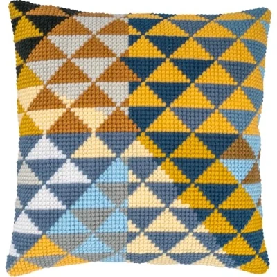Imagen de Vervaco Punto De Cruz Kit Cojin Decorativo GEOMÉTRICO Manualidades Adultos Decoracion Bordar Principiantes Completo DIY Bordado Creativo Regalo ca. 40x40 cm Cross Stitch Embroidery