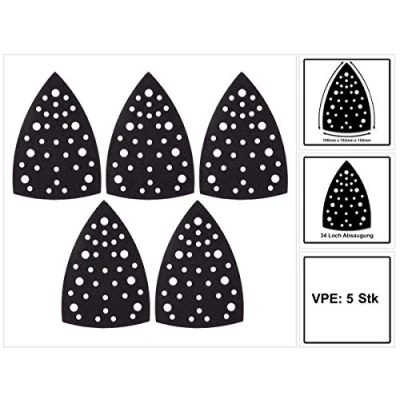 Imagen de Mirka Almohadilla protectora 100x152x152mm Velcro para lijadora delta triangular 32 agujeros, 5 piezas, 8295902011