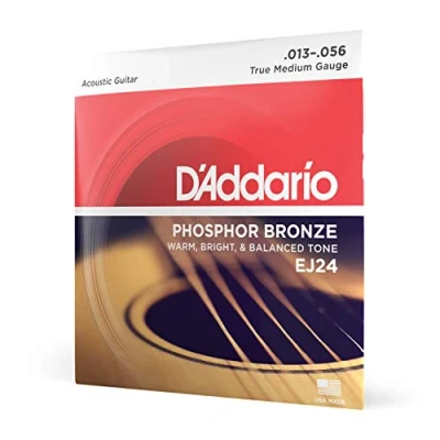 Imagen de D&#039;Addario Cuerdas Guitarra Acustica de EJ24 True Medio, 13 56 1 Paquete