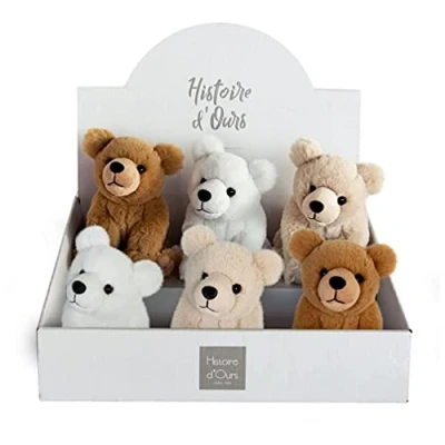 Imagen de Histoire d&#039;ours Bear d&#039;Osito Display Oso Blanco, 3 x marrón, 2 Beige, Color Surtido Mixto (Doudou et compagnie HO2999)