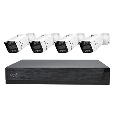 Imagen de Kit de videovigilancia PNI House IPMAX PoE 3LR, NVR con 4 Puertos y 10 en Red,y cámaras 3MP, Exterior