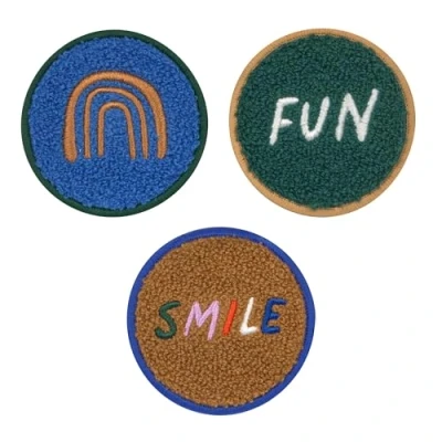 Imagen de LÄSSIG Juego de Colgante y Parche (3 Piezas) con botón presión/School Patches Set Smile/Fun