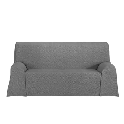 Imagen de Cardenal Textil Foulard Multiusos Saona, Plaid para Cama, Manta Cubre Sofá, Antracita, 130 x 180 cm