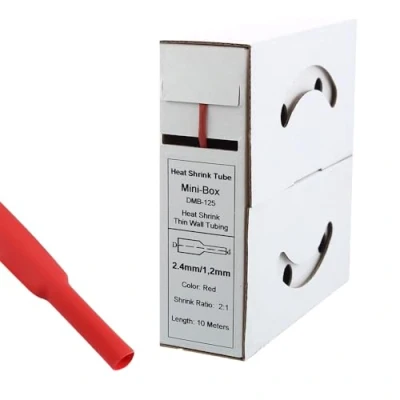 Imagen de Offgridtec Tubo termorretráctil (10 m, 2,4 mm a 1,2 mm), color rojo