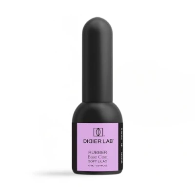 Imagen de Didier Lab Premium Base Rubber para Uñas Soft Lilac Libre de HEMA y TPO UV LED Esmalte Semipermanente Lila Coat Pintauñas Gel Permanentes Lampara 10ml