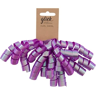 Imagen de Glick CS02 Lazo de remolino rizado morado sirena para envolver regalos, artes y manualidades, arco sirena,