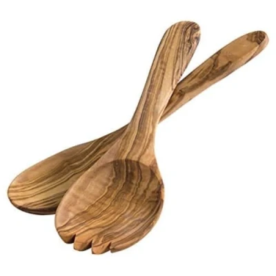 Imagen de Servidores de ensalada APS &quot;Olive&quot;, compuesto por dos cucharas, producidas a partir madera olivo sostenible, cucharas madera, para servir, cada una 26,5 x 9,5 cm
