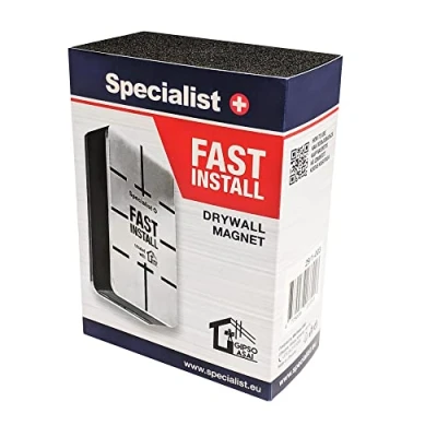 Imagen de Fast Install Gipsmagnnet para Paneles de Yeso Specialist+ I Herramientas el Montaje rápido y nivelación Marcos metálicos Equilibrio Pared Fijar Perfil Soporte CD