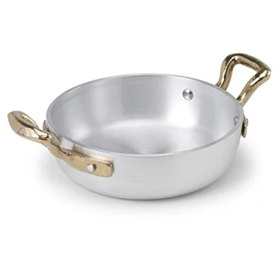 Imagen de Pentole Agnelli ALMA11012 Plato pequeño con 2 Asas de latón, Aluminio Profesional 3 mm, 12 cm