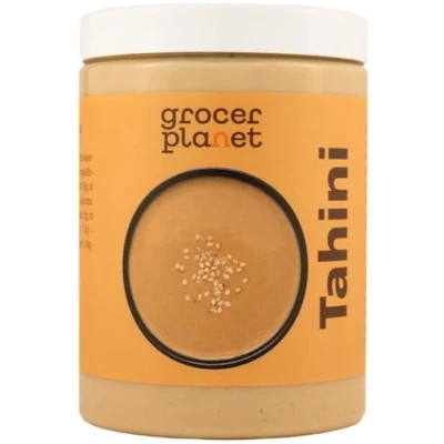 Imagen de Grocer Planet Pasta de Tahini (1Kg) Semillas Sésamo Tostadas y Prensadas Naturales Sin OGM Vegano Ideal para Humus