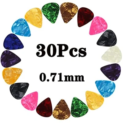 Imagen de BOBOZHONG púas de Guitarra,30 celuloide para Guitarra,púas Premium Guitarras eléctricas acústicas, bajo o Ukelele(0.71MM)