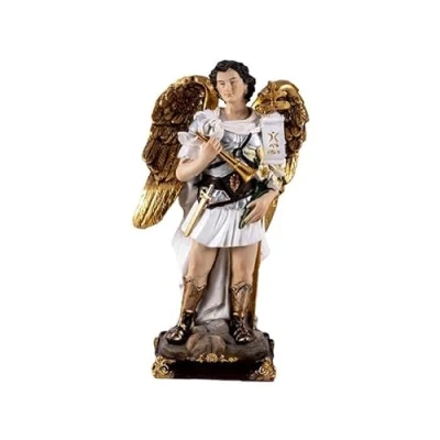 Imagen de DRW Figura Arcangel con Armadura Resina Pintada a Mano 13 cm (Gabriel)