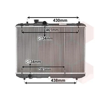 Imagen de VAN WEZEL 52002083 Radiador, refrigeración del motor Aluminio 375 555 20 Aletas soldadas SUZUKI: SWIFT 3