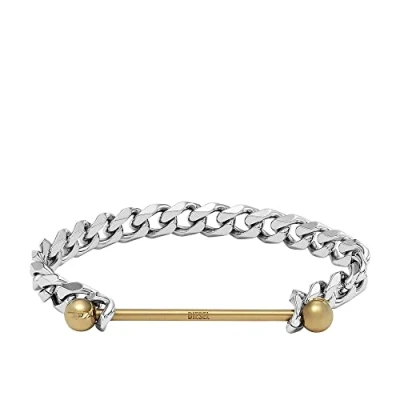Imagen de Diesel Pulsera para Hombre de Acero, Longitud: 180mm, Ancho: 8.5mm Plata Acero Inoxidable, DX1410931, Nube