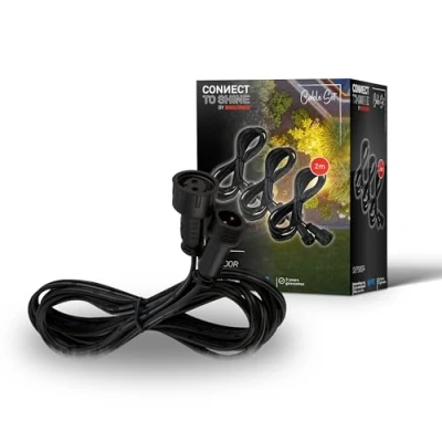 Imagen de Briloner Cable alargador 3920035 para lámparas de exterior 12 V 2 m juego 3
