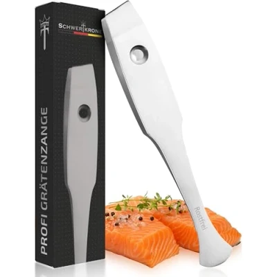 Imagen de Schwertkrone pinzas de espiga para pescado acero inoxidable cepillado, espigas pescado, oblicuas, quitar espinas