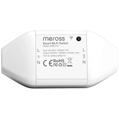 Imagen de Meross Interruptor Universal Inteligente, Inteligente 10A DIY Compatible con Alexa, Google Home y SmartThings, WiFi Control de Voz, Remoto Función Tiempo