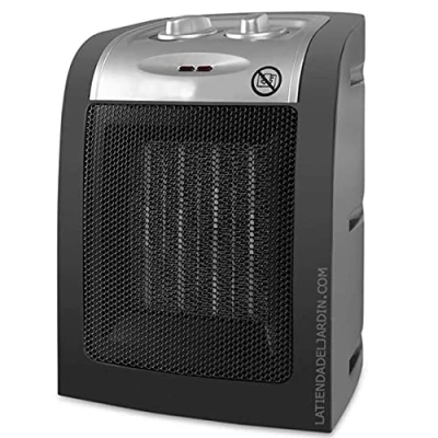 Imagen de Calefactor cerámico. Dos potencias: 900W 1500W. Control ajustable mediante termostato. Posición de aire fresco (ventilador)