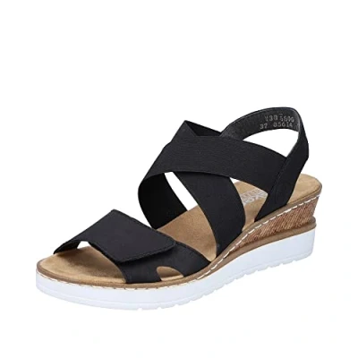 Imagen de Rieker V38g8, Sandalia Mujer, Negro, 40 EU